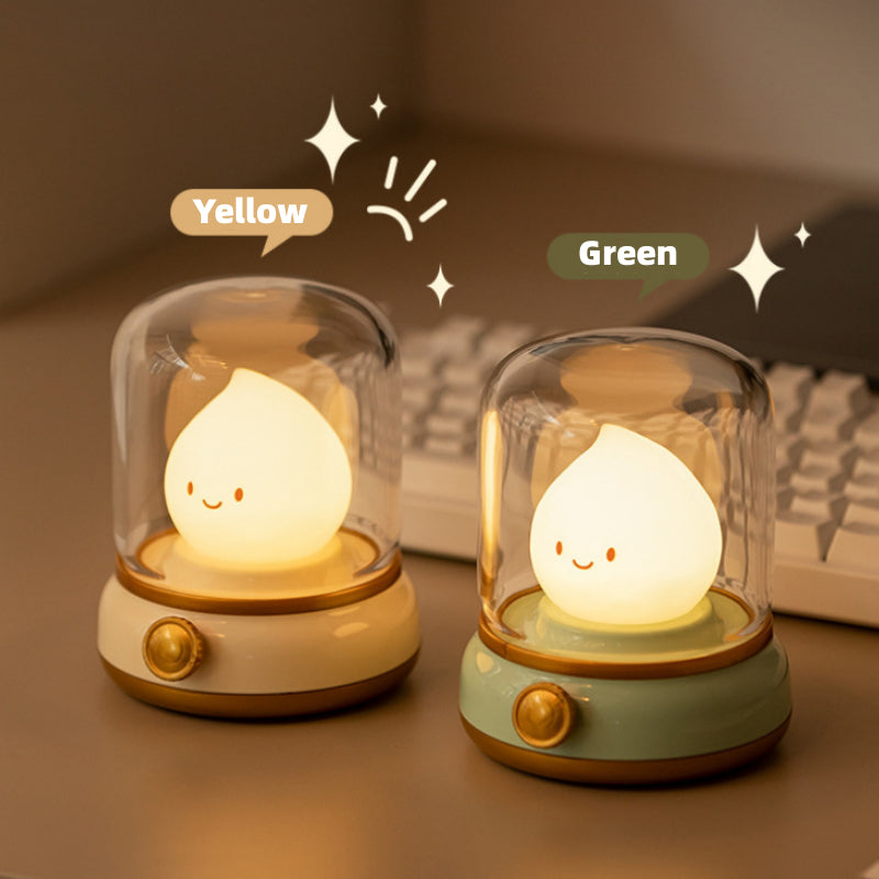 Lámpara Nocturna Retro LED Mini Recargable – Diseño Creativo y Portátil